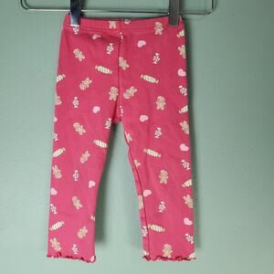 Gymboree Girls Pink Gingerbread Girl Leggings Size 18-24M